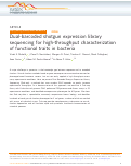 Cover page: Dual-barcoded shotgun expression library sequencing for high-throughput characterization of functional traits in bacteria