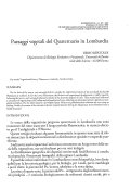 Cover page: Paesaggi vegetali del Quaternario in Lombardia