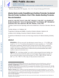 Cover page: Alaska Backcountry Expeditionary Hunting Promotes Sustained Muscle Protein Synthesis.