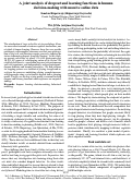 Cover page: A joint analysis of dropout and learning functions in human decision-making with massive online data