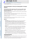 Cover page: Beyond demographics: Missing sociodemographics in surgical research.