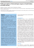 Cover page: Public perception of dermatologic surgery in Saudi Arabia: an online survey