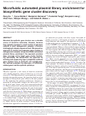 Cover page: Microfluidic automated plasmid library enrichment for biosynthetic gene cluster discovery