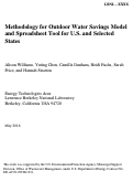 Cover page: Methodology for Outdoor Water Savings Model and Spreadsheet Tool for U.S. and Selected States: