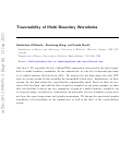 Cover page: Traversability of multi-boundary wormholes