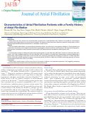 Cover page: Characteristics of Atrial Fibrillation Patients with a Family History of Atrial Fibrillation.