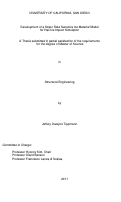 Cover page: Development of a strain rate sensitive ice material model for hail ice impact simulation