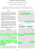 Cover page: Order Effects in Bayesian Updates