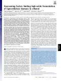 Cover page: Overcoming factors limiting high-solids fermentation of lignocellulosic biomass to ethanol