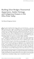 Cover page: Building Silver Bridges: Paranormal Apparitions, Settler Heritage, and Indigenous Erasure in the Ohio River Valley