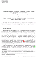 Cover page: Complete characterizations of hyperbolic Coxeter groups with Sierpiński curve boundary and with Menger curve boundary