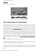 Cover page: The Archaeology of Archaeology