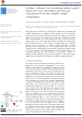 Cover page: CatMass: software for calculating optimal sample masses for X-ray absorption spectroscopy experiments involving complex sample compositions.