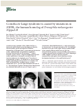 Cover page: Cornelia de Lange syndrome is caused by mutations in NIPBL, the human homolog of Drosophila melanogaster Nipped-B.