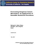 Cover page: Forecasting Danerous Inmate Misconduct: An Applications of Ensemble Statistical Procedures