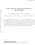 Cover page: Scale without conformal invariance: An example