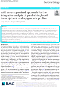 Cover page: scAI: an unsupervised approach for the integrative analysis of parallel single-cell transcriptomic and epigenomic profiles