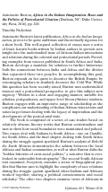 Cover page: Antoinette Burton, Africa in the Indian Imagination: Race and the Politics of Postcolonial Citation (Durham, NC: Duke University Press, 2016). pp. 200.