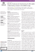 Cover page: Benefit of endovascular thrombectomy for M2 middle cerebral artery occlusion in the ARISE II study.