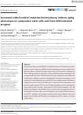 Cover page: Increased mitochondrial mutation heteroplasmy induces aging phenotypes in pluripotent stem cells and their differentiated progeny