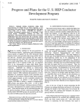 Cover page: Progress and plans for the U.S. HEP conductor development program