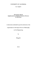 Cover page: Performance Based Implementation of Seismic Protective Devices for Structures