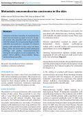 Cover page: Metastatic neuroendocrine carcinoma in the skin