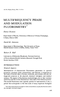 Cover page: Multifrequency phase and modulation fluorometry.