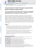 Cover page: Homework adherence predicts therapeutic improvement from behavior therapy in Tourette's disorder