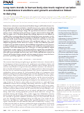 Cover page: Long-term trends in human body size track regional variation in subsistence transitions and growth acceleration linked to dairying