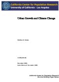 Cover page: Urban Growth and Climate Change