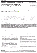 Cover page: Regional and Temporal Variations in Comorbidity Among US Dialysis Patients: A Longitudinal Study of Medicare Claims Data