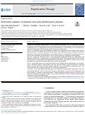 Cover page: Proteomic analysis of platelet-rich and platelet-poor plasma.