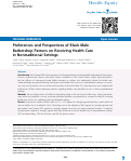 Cover page: Preferences and Perspectives of Black Male Barbershop Patrons on Receiving Health Care in Nontraditional Settings.