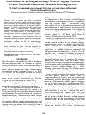 Cover page: Novel Evidence for the Bilingual Advantage: Effects of Language Control onExecutive Function in Balanced and Unbalanced Dual-Language Users