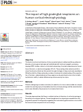 Cover page: The impact of high grade glial neoplasms on human cortical electrophysiology