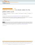 Cover page: Publisher Correction: Ice sheets matter for the global carbon cycle