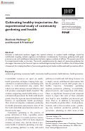 Cover page: Cultivating healthy trajectories: An experimental study of community gardening and health