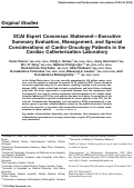 Cover page: SCAI expert consensus statement: Evaluation, management, and special considerations of cardio-oncology patients in the cardiac catheterization laboratory (Endorsed by the Cardiological Society of India, and Sociedad Latino Americana de Cardiologıa Intervencionista).