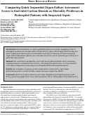 Cover page: Comparing Quick Sequential Organ Failure Assessment Scores to End-tidal Carbon Dioxide as Mortality Predictors in Prehospital Patients with Suspected Sepsis