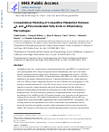 Cover page: Computational Modeling of Competitive Metabolism between omega 3-and omega 6-Polyunsaturated Fatty Acids in Inflammatory Macrophages