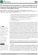 Cover page: The Development and Validation of a Glaucoma Health Score for Glaucoma Screening Based on Clinical Parameters and Optical Coherence Tomography Metrics.