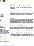 Cover page: The centrosomin CM2 domain is a multi-functional binding domain with distinct cell cycle roles