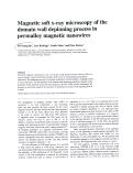 Cover page: Magnetic soft x-ray microscopy of the domain wall depinning process in permalloy magnetic nanowires