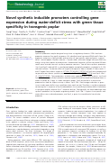 Cover page: Novel synthetic inducible promoters controlling gene expression during water‐deficit stress with green tissue specificity in transgenic poplar