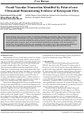 Cover page: Occult Vascular Transection Identified by Point-of-care Ultrasound Demonstrating Evidence of Retrograde Flow