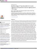 Cover page: Epidemiology of injured patients in rural Uganda: A prospective trauma registry’s first 1000 days