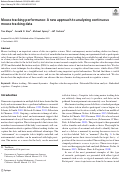 Cover page: Mouse tracking performance: A new approach to analyzing continuous mouse tracking data.