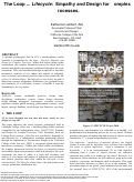 Cover page: The Loop ... <em>Lifecycle</em>: Empathy and Design for Complex Processes.