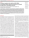 Cover page: Glucagon regulates the stability of REV-ERBα to modulate hepatic glucose production in a model of lung cancer–associated cachexia